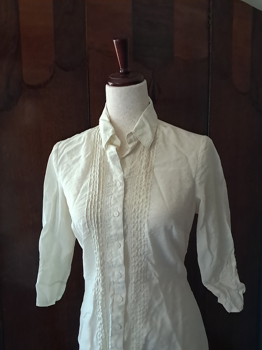 Coldwater Creek Cream Button-Front Blouse